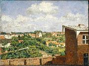 August Jernberg View from Dusseldorf oil painting artist
